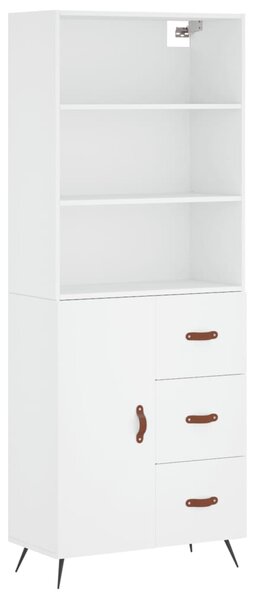 Skříň highboard bílá 69,5 x 34 x 180 cm kompozitní dřevo 3189413