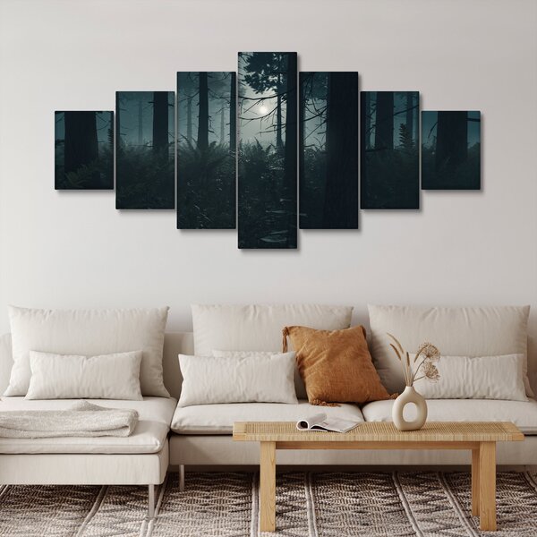 Obraz - Kapradí v měsíčním svitu (210x100 cm)