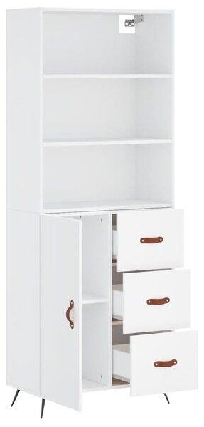 Skříň highboard bílá 69,5 x 34 x 180 cm kompozitní dřevo 3189413