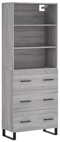 Skříň highboard šedá sonoma 69,5 x 34 x 180 cm kompozitní dřevo 3189411