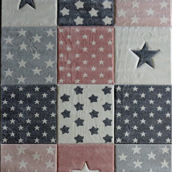 Dětský koberec Kiddy 20339/255 Star 120 x 170 cm - SLEVA 120 x 170 cm - SLEVA