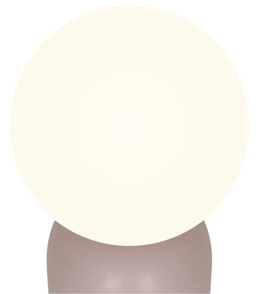Nordlux Opálově bílá skleněná stolní lampa Notti se světle růžovou podstavou