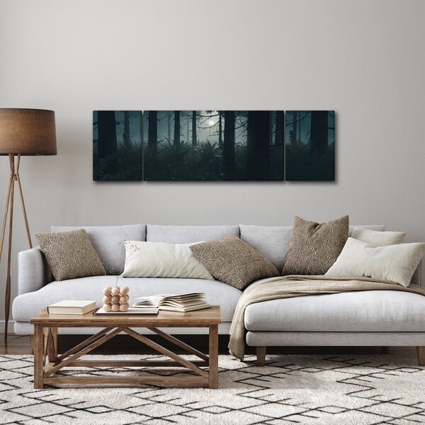Obraz - Kapradí v měsíčním svitu (170x50 cm)