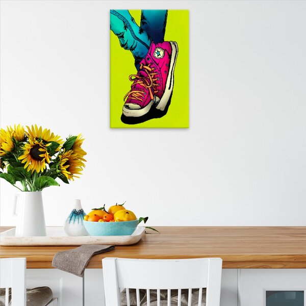 Obraz na plátně - Růžové tenisky - 40x60 cm, plátno vypnuté na rám