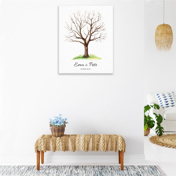 Svatební strom 02 - obraz na plátně vypnutý na rám - 30x40 cm, plátno vypnuté na rám