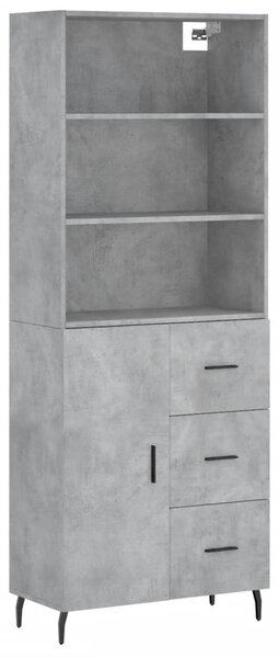 Skříň highboard betonově šedá 69,5x34x180 cm kompozitní dřevo 3189465