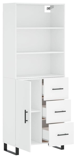 Skříň highboard bílá 69,5 x 34 x 180 cm kompozitní dřevo 3189469