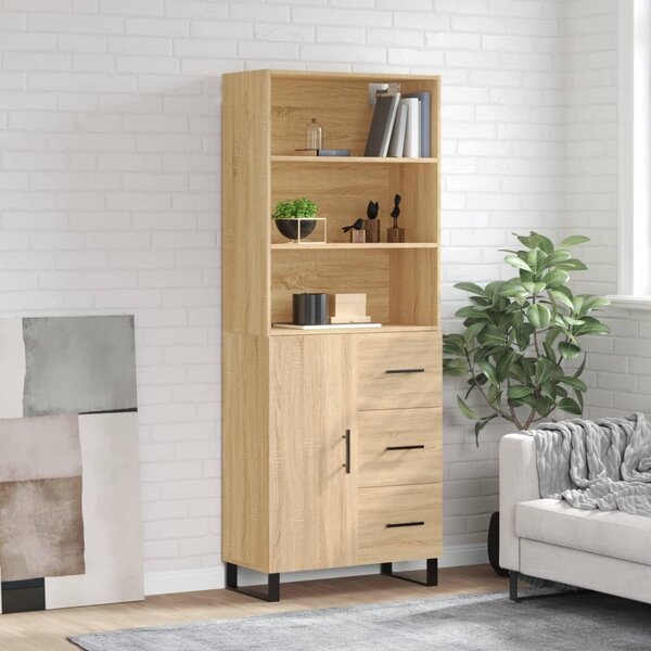 Skříň highboard dub sonoma 69,5 x 34 x 180 cm kompozitní dřevo 3189472