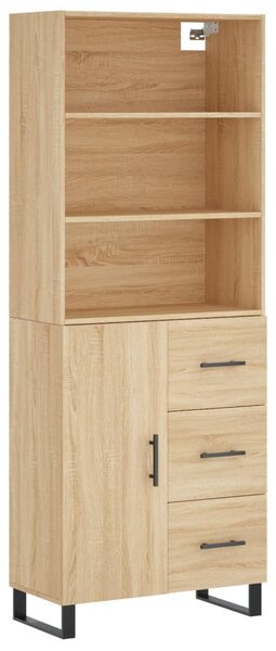 Skříň highboard dub sonoma 69,5 x 34 x 180 cm kompozitní dřevo 3189472