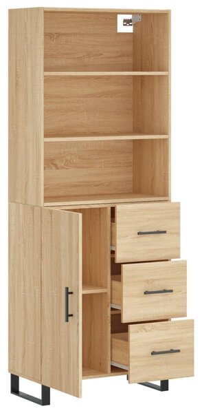 Skříň highboard dub sonoma 69,5 x 34 x 180 cm kompozitní dřevo 3189472