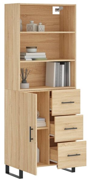 Skříň highboard dub sonoma 69,5 x 34 x 180 cm kompozitní dřevo 3189472