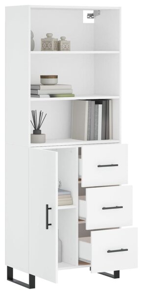 Skříň highboard bílá 69,5 x 34 x 180 cm kompozitní dřevo 3189469