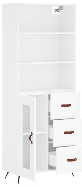 Skříň highboard bílá 69,5 x 34 x 180 cm kompozitní dřevo 3189477