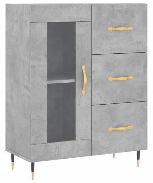 Skříň highboard betonově šedá 69,5x34x180 cm kompozitní dřevo 3189489