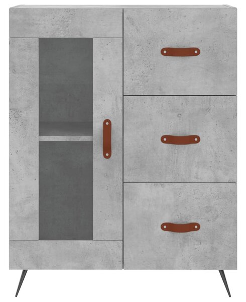Skříň highboard betonově šedá 69,5x34x180 cm kompozitní dřevo 3189481