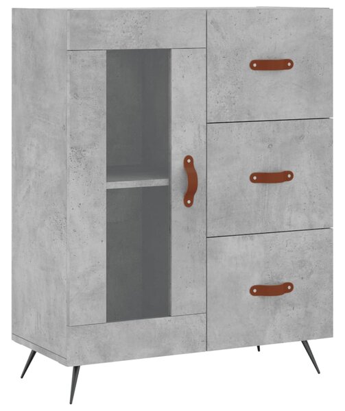 Skříň highboard betonově šedá 69,5x34x180 cm kompozitní dřevo 3189481
