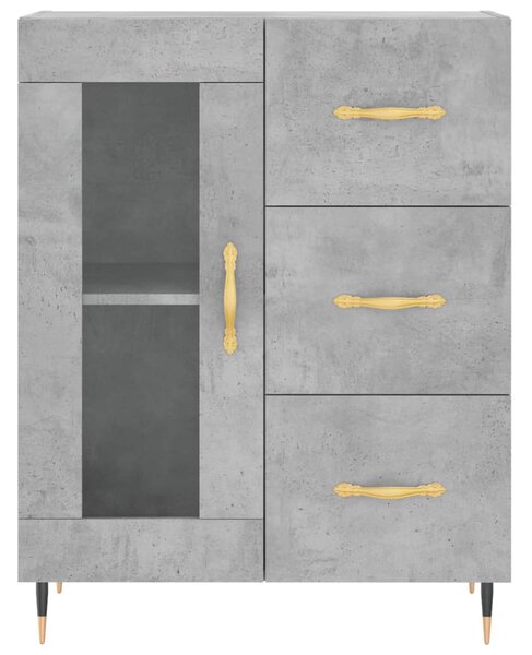 Skříň highboard betonově šedá 69,5x34x180 cm kompozitní dřevo 3195943