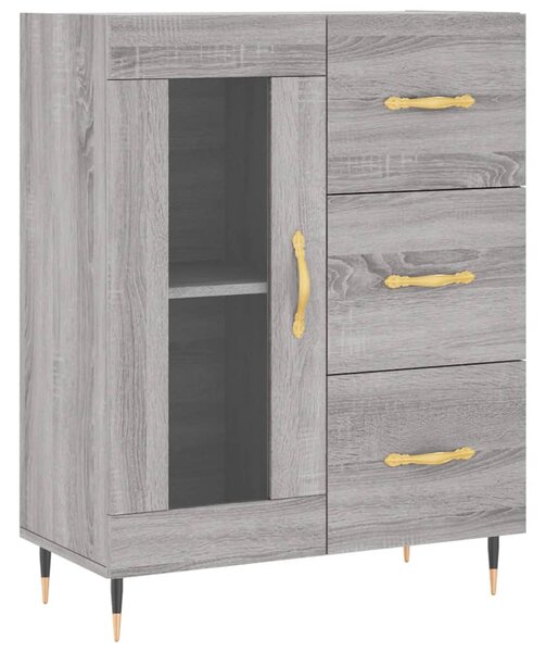 Skříň highboard šedá sonoma 69,5 x 34 x 180 cm kompozitní dřevo 3189491