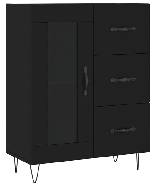 Skříň highboard černá 69,5 x 34 x 180 cm kompozitní dřevo 3189502