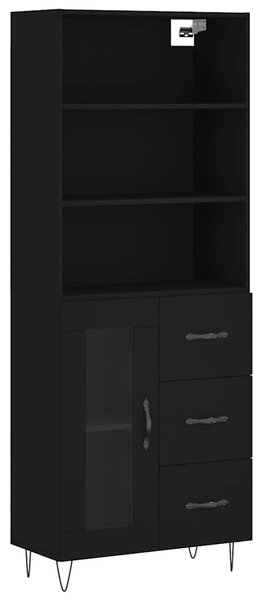 Skříň highboard černá 69,5 x 34 x 180 cm kompozitní dřevo 3189502