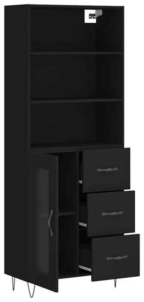Skříň highboard černá 69,5 x 34 x 180 cm kompozitní dřevo 3189502