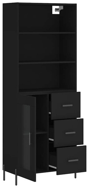 Skříň highboard černá 69,5 x 34 x 180 cm kompozitní dřevo 3189518