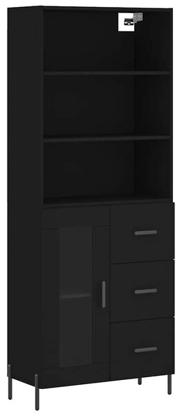 Skříň highboard černá 69,5 x 34 x 180 cm kompozitní dřevo 3189518