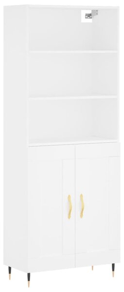 Skříň highboard bílá 69,5 x 34 x 180 cm kompozitní dřevo 3189933