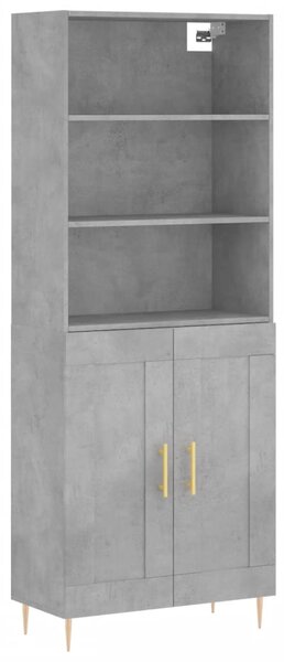 Skříň highboard betonově šedá 69,5x34x180 cm kompozitní dřevo 3189945