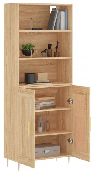 Skříň highboard dub sonoma 69,5 x 34 x 180 cm kompozitní dřevo 3189944