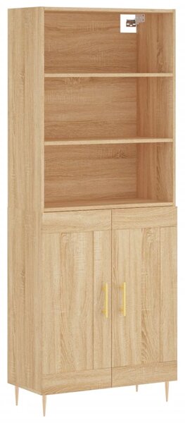 Skříň highboard dub sonoma 69,5 x 34 x 180 cm kompozitní dřevo 3189944