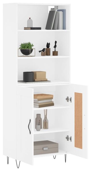 Skříň highboard bílá 69,5 x 34 x 180 cm kompozitní dřevo 3189949