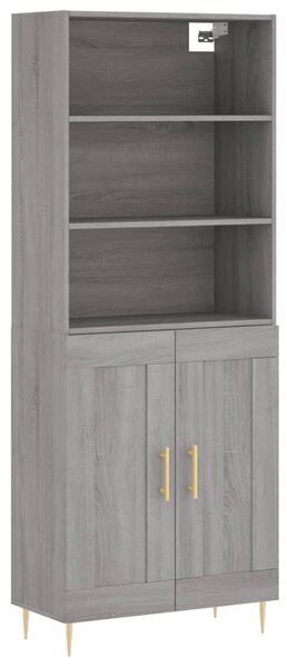 Skříň highboard šedá sonoma 69,5 x 34 x 180 cm kompozitní dřevo 3189947