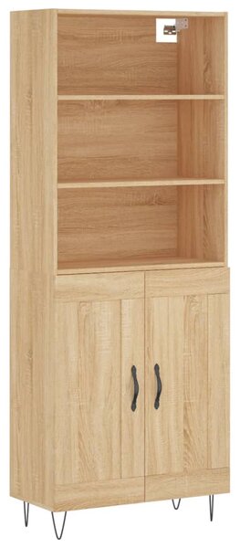 Skříň highboard dub sonoma 69,5 x 34 x 180 cm kompozitní dřevo 3189952
