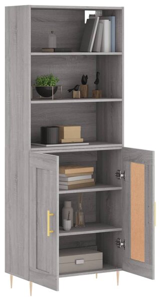 Skříň highboard šedá sonoma 69,5 x 34 x 180 cm kompozitní dřevo 3189947