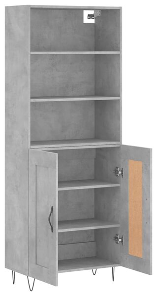 Skříň highboard betonově šedá 69,5x34x180 cm kompozitní dřevo 3189953