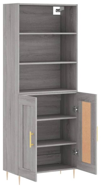 Skříň highboard šedá sonoma 69,5 x 34 x 180 cm kompozitní dřevo 3189947