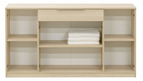 Komoda VARIO 6 Javor, nerez úchytky