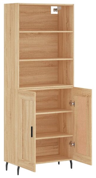 Skříň highboard dub sonoma 69,5 x 34 x 180 cm kompozitní dřevo 3189976