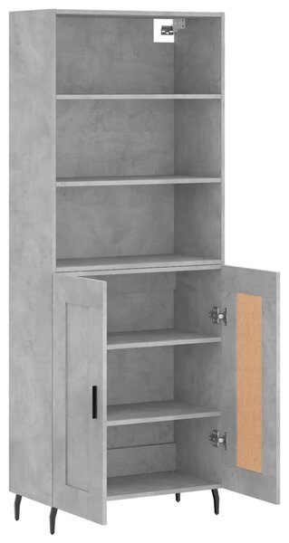 Skříň highboard betonově šedá 69,5x34x180 cm kompozitní dřevo 3189977