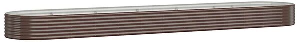 Vyvýšený záhon pozinkovaná ocel 507x100x36 cm hnědý 319010