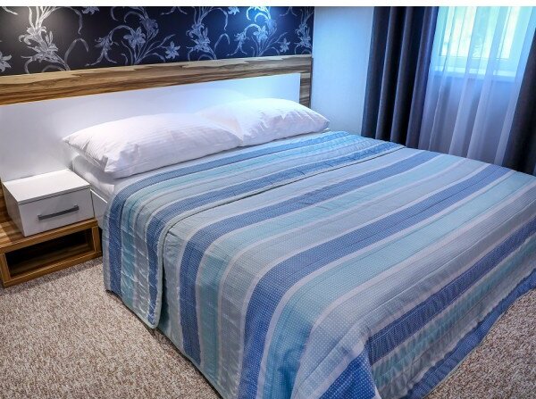 Přehoz na postel 701S Sunset tyrkysově-modrý Made in Italy Tyrkysová 160x240 cm