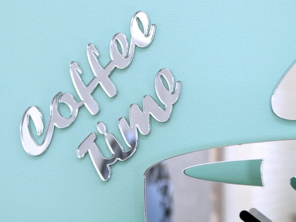 ModernClock Nástěnné hodiny Coffe 33 cm zrcadlové