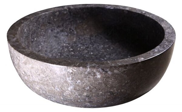 Kamenné umyvadlo Gemma 501 leštěný mramor Ø45 cm Grey