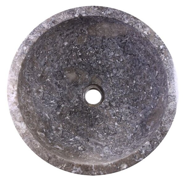 Kamenné umyvadlo Gemma 501 leštěný mramor Ø45 cm Grey