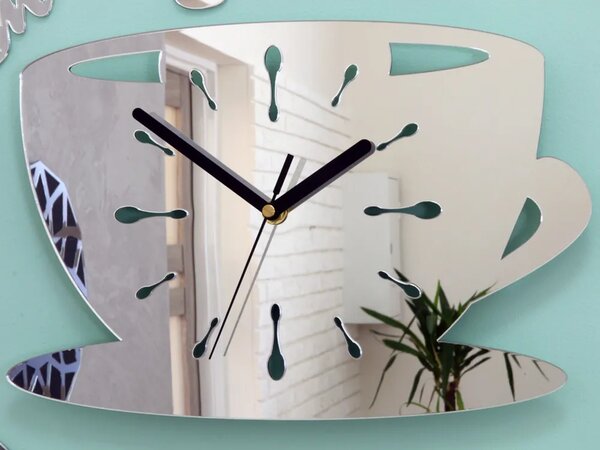 ModernClock Nástěnné hodiny Coffe 33 cm zrcadlové