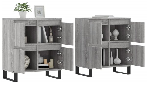 Příborníky 2 ks šedé sonoma kompozitní dřevo 3190187