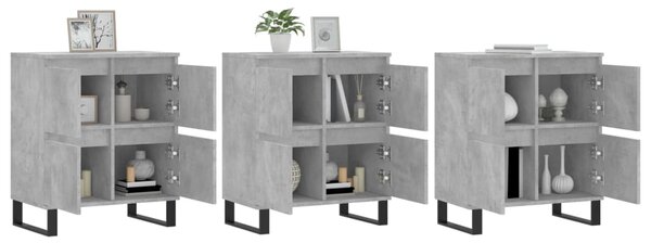Příborníky 3 ks betonově šedé kompozitní dřevo 3190209