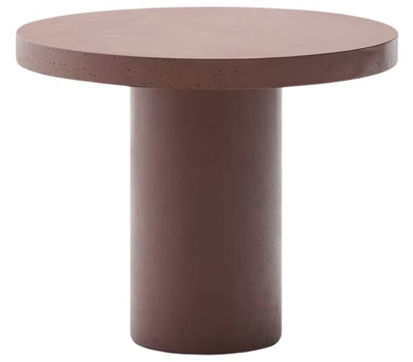 Kave Home Terakotově červený cementový zahradní stůl Aiguablava 90 cm