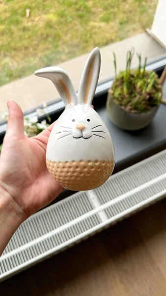 Bílý keramický zajíček CERAMIC RABIT - různé varianty